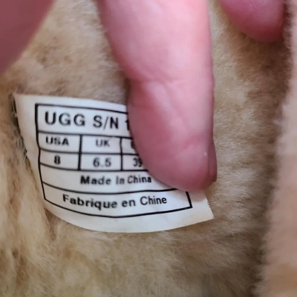 UGG Blaise Classic Shearling Zip Boots Brown Chestnut size 8